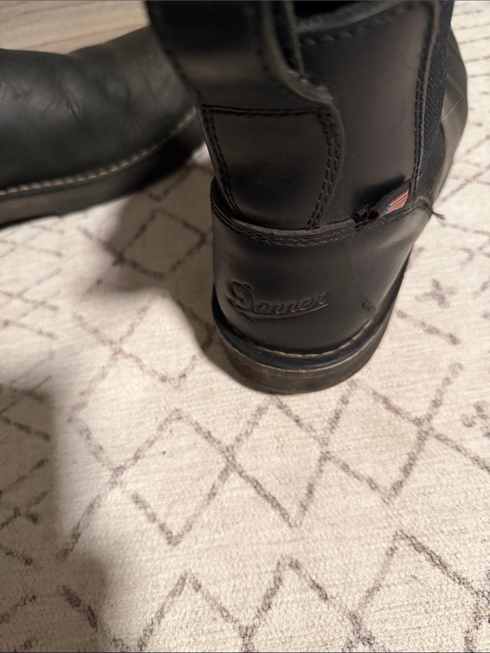 Danner Black Leather Bull Run boots size 11 - Picture 3 of 4